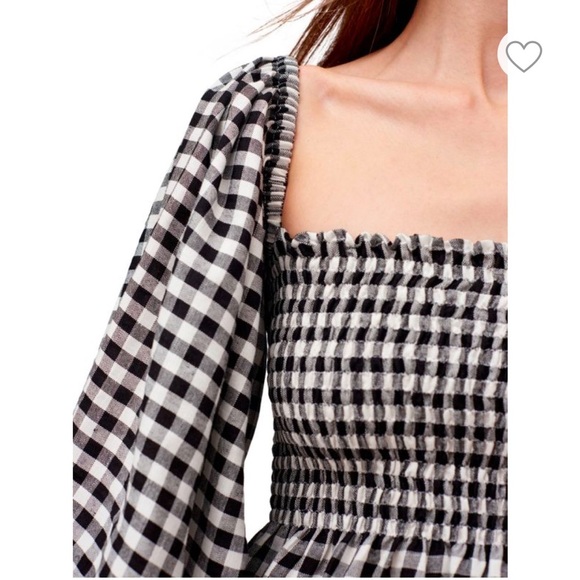 Sleeper Black and White Gingham Midi Dress - Picture 9 of 16
